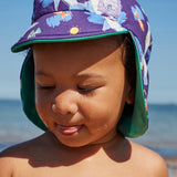 UPF 40+ Reversible Swim Hat for Babies in Sand Squad