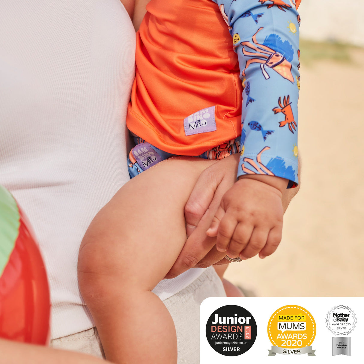 UPF 40+ Soft and Gentle Protective Swim Rash Vest in Nautical
