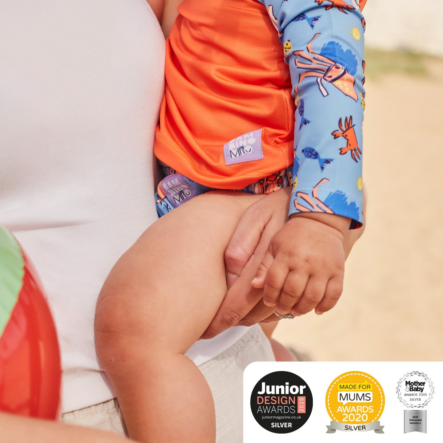 UPF 40+ Soft and Gentle Protective Swim Rash Vest in Nautical