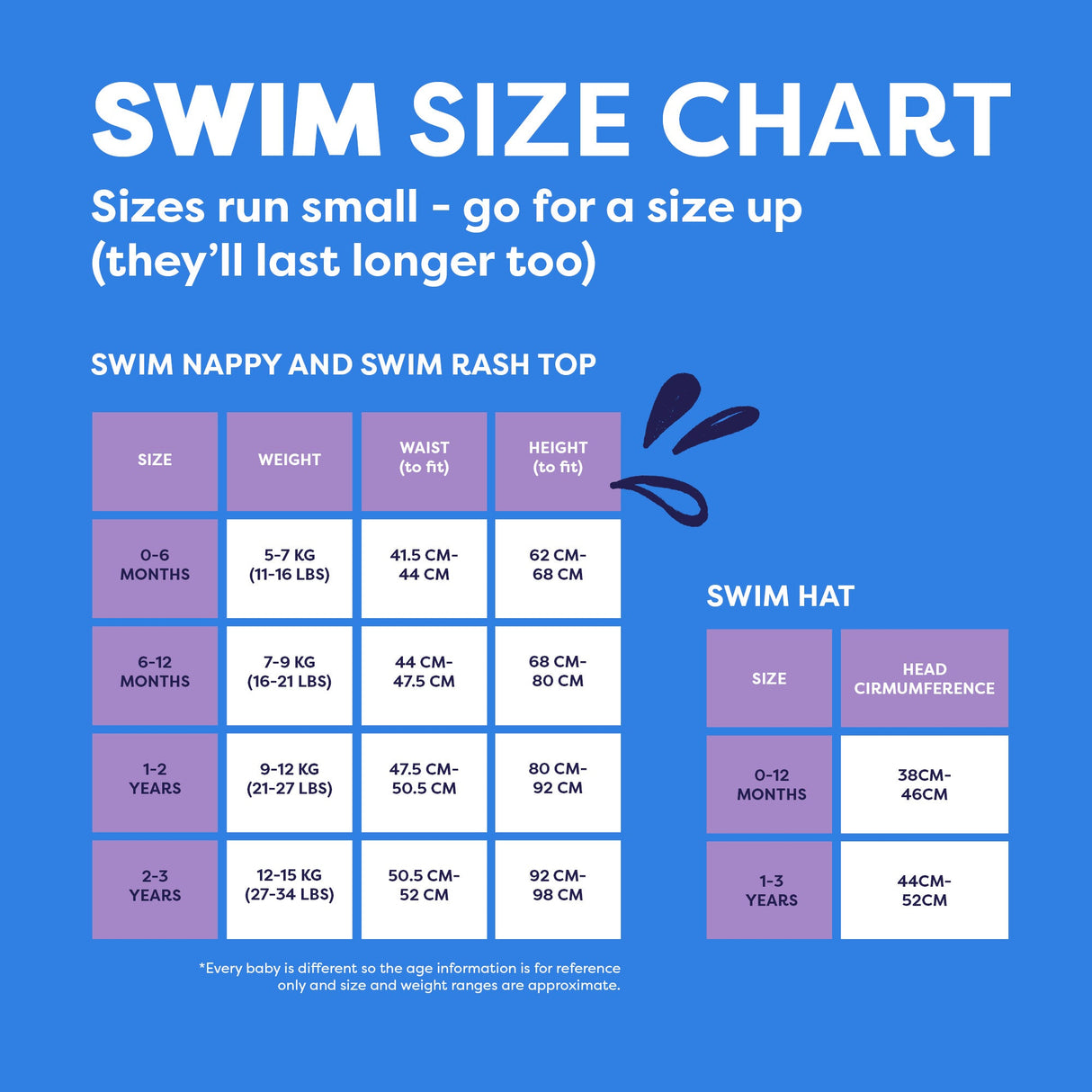 UPF 40+ Reversible Swim Hat for Babies in Sand Squad