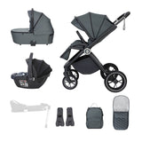 Babymore Kai Travel System + Coco Car Seat - Forest Grey