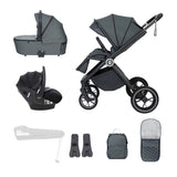 Babymore Kai Travel System + Pecan Car Seat - Forest Grey