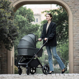 Babymore Kai Travel System + Pecan Car Seat & Base - Forest Grey