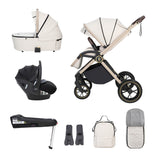 Babymore Kai Travel System + Pecan Car Seat & Base - Sandstone