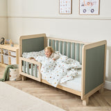 Tutti Bambini Kuba Cot Bed - Pickled Oak / Sage Weave