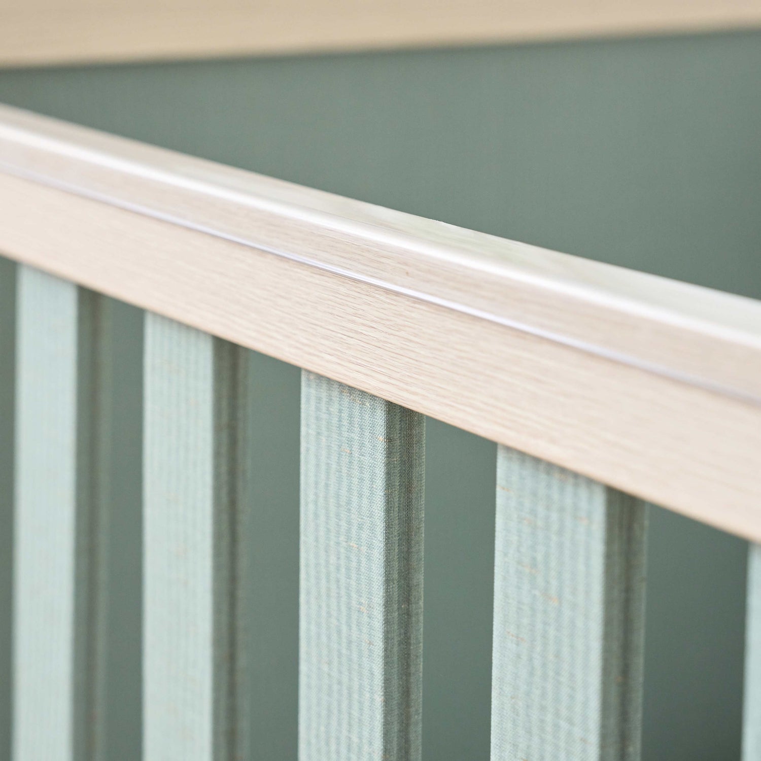 Tutti Bambini Kuba Cot Bed - Golden Oak/Sage Weave