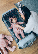 Baby Travel Crib Changing Bag - Vegan Leather Whisper Grey - POD ®