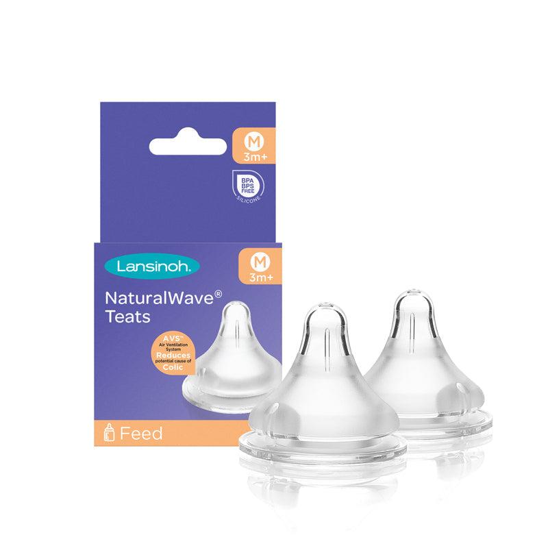 Lansinoh Natural Wave Teat Medium Flow 2Pk