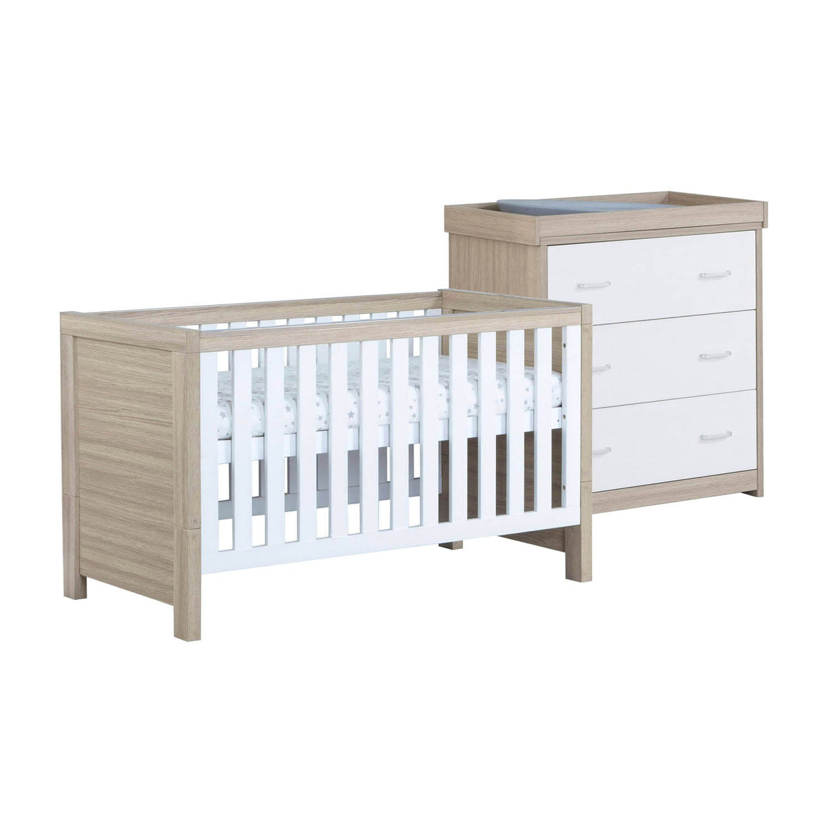 Babymore Luno 2 Piece Room Set  - Oak White