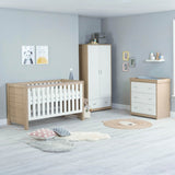 Babymore Luno 3 Piece Room Set - Oak White