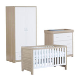 Babymore Luno 3 Piece Room Set - Oak White
