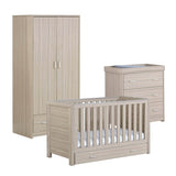 Babymore Luno 3 Piece Room Set with Drawer - Oak