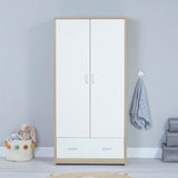 Babymore Luno Veni Wardrobe - White Oak