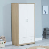Babymore Luno Veni Wardrobe - White Oak