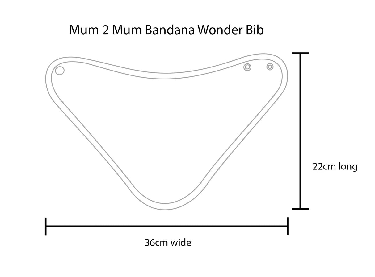 Mum 2 Mum Teething Bandana Wonder Bib - Purple