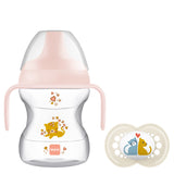 MAM Learn to Drink Cup Pink 190ml with Handles and Soother