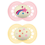 MAM Night Soother Pink Astro 18-36m 2Pk