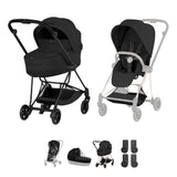 Cybex Mios Style Pushchair & Fold Cot Bundle - Sepia Black & Matt Black Frame