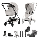 Cybex Mios Fold Cot Travel System Bundle - Style City Grey & Matt Black Frame