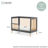 Obaby Maya Mini Cot Bed - Slate