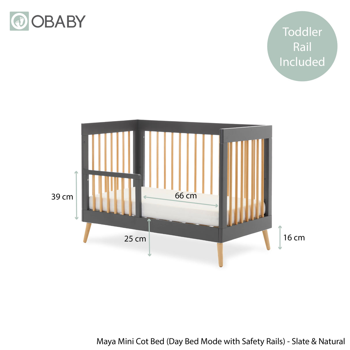 Obaby Maya Mini 3 Piece Room Set - Slate