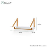 Obaby Maya Shelf - White with Natural