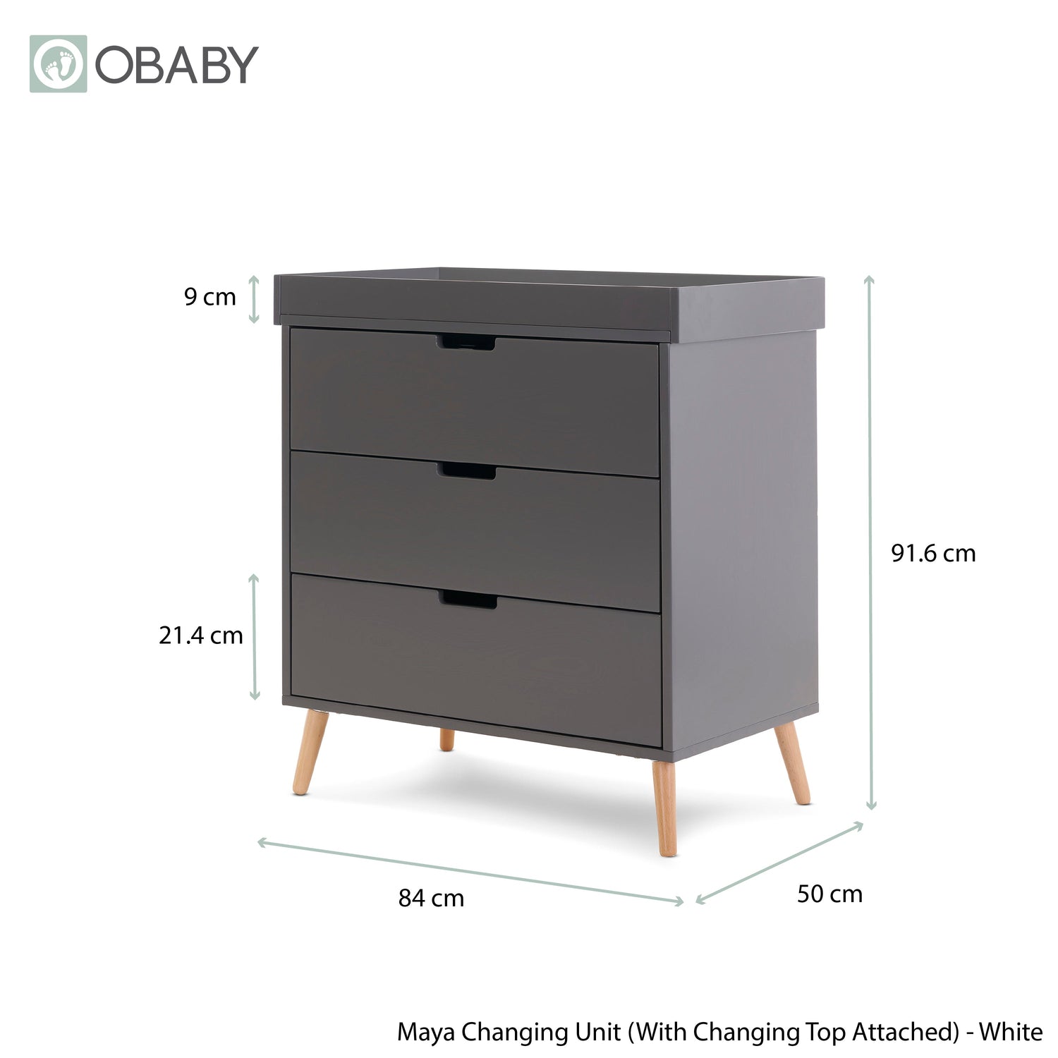 Obaby Maya Mini 3 Piece Room Set - Slate