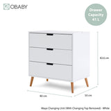 Obaby Maya 3 Piece Room Set - White With Natural