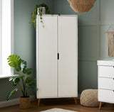Obaby Maya Double Wardrobe - White With Natural