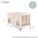 Obaby Maya 3 Piece Room Set - White With Natural