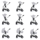 Babymore Memore V2 Travel System + Coco Car Seat - Silver