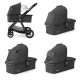 Babymore Memore V2 Travel System + Pecan Car Seat - Black