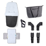 Babymore Memore V2 Travel System + Pecan Car Seat - Chrome