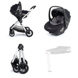 Babymore Memore V2 Travel System + Pecan Car Seat - Silver