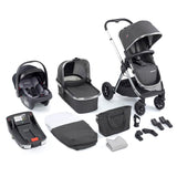 Babymore Memore V2 Travel System + Coco Car Seat & Base - Chrome