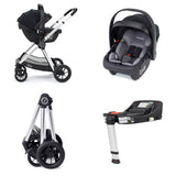 Babymore Memore V2 Travel System + Coco Car Seat & Base - Chrome