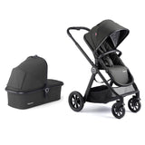 Babymore Memore V2 Travel System + Pecan Car Seat & Base - Black