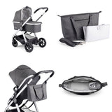 Babymore Memore V2 Travel System + Pecan Car Seat & Base - Chrome