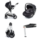 Babymore Memore V2 Travel System + Pecan Car Seat & Base - Silver