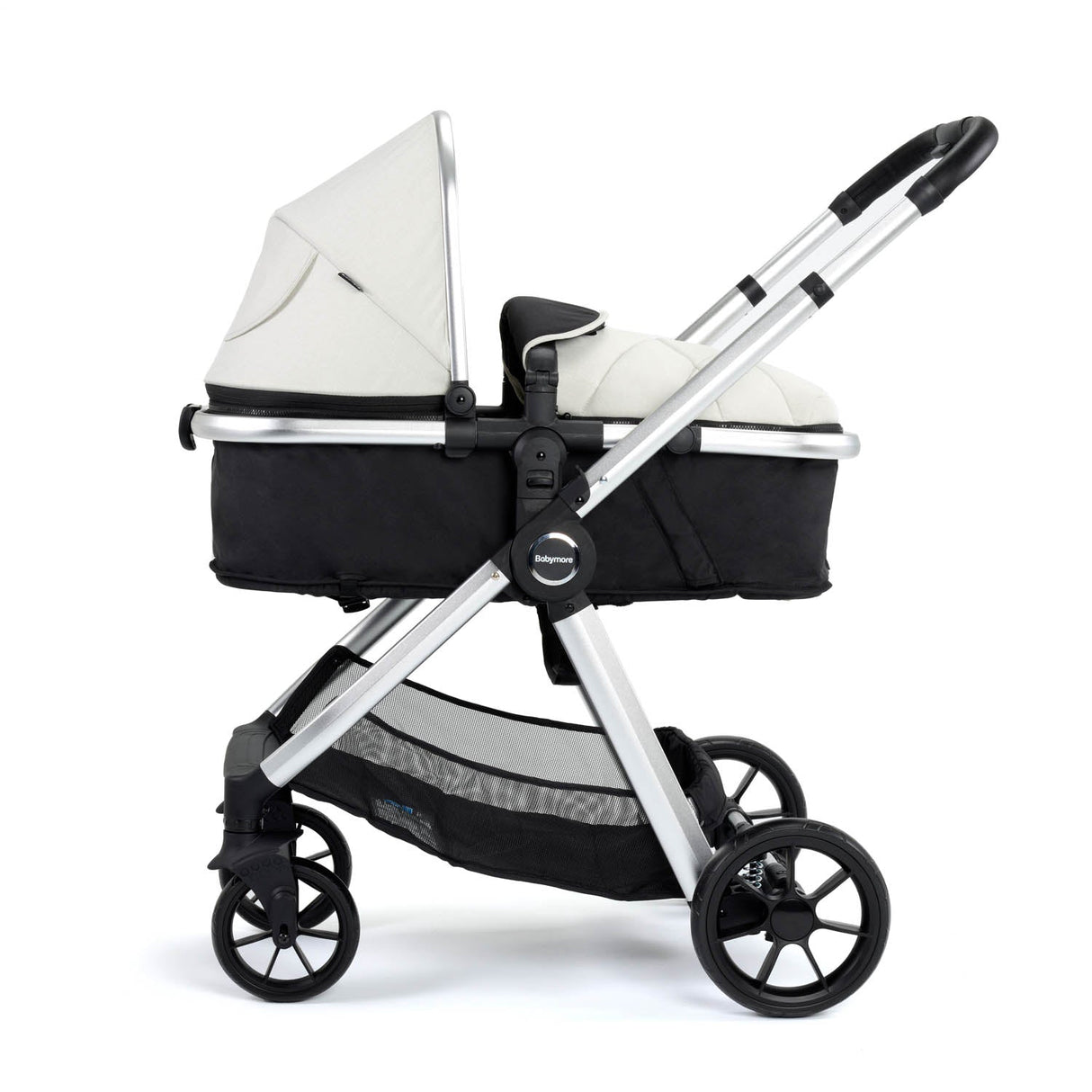 Babymore Mimi Travel System + Coco Car Seat - Silver