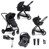 Babymore Mimi Travel System + Coco Car Seat & Base - Black