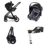 Babymore Mimi Travel System + Coco Car Seat & Base - Black