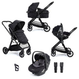 Babymore Mimi Travel System + Pecan Car Seat - Black