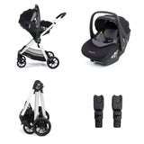 Babymore Mimi Travel System + Pecan Car Seat - Silver
