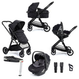 Babymore Mimi Travel System + Pecan Car Seat & Base - Black