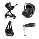 Babymore Mimi Travel System + Pecan Car Seat & Base - Black