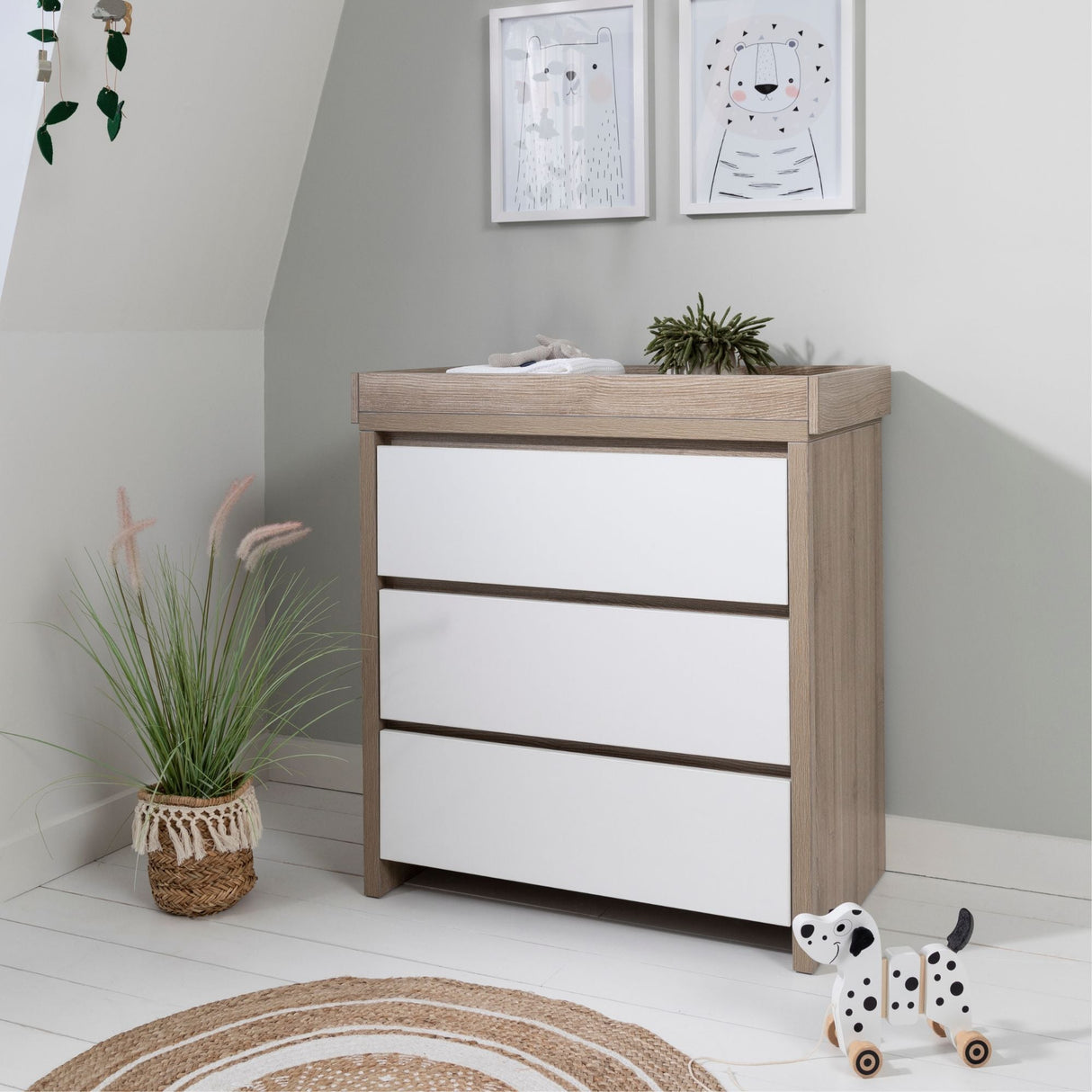 Tutti Bambini Modena Changing Unit - White & Oak