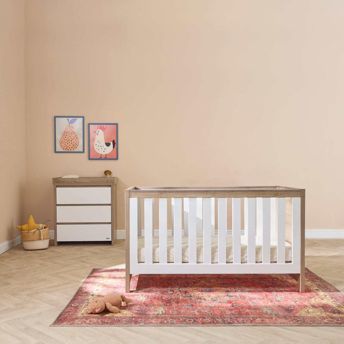 Tutti Bambini Modena 2 Piece Room Set - White & Oak
