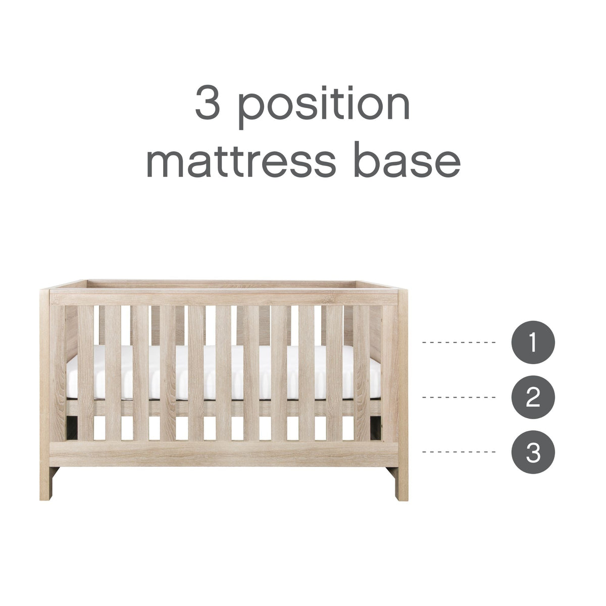 Tutti Bambini Modena 3 Piece Room Set - Oak