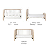 Tutti Bambini Modena 3 Piece Room Set - White & Oak